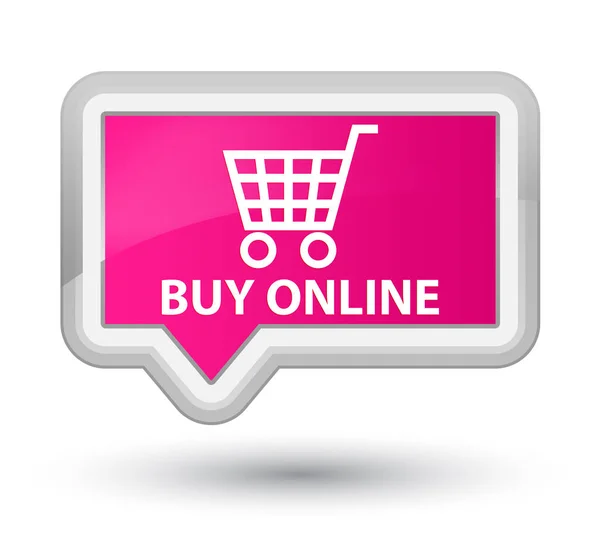 Αγοράστε online προνομιακή ροζ banner κουμπί — Φωτογραφία Αρχείου