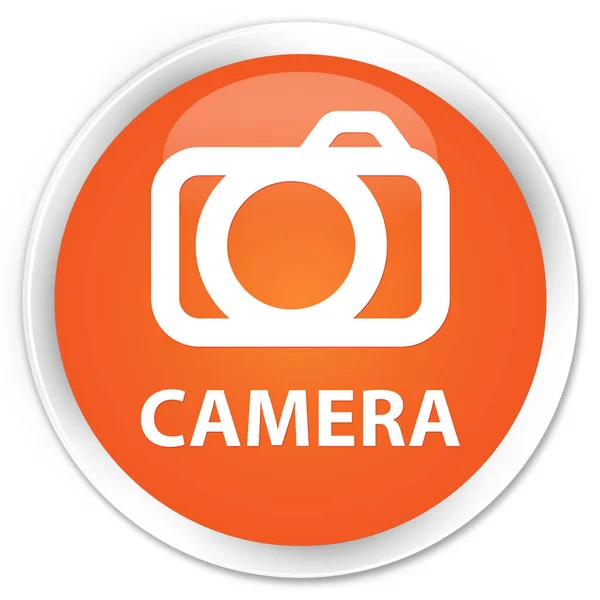 Kamera premium oranssi pyöreä painike — kuvapankkivalokuva