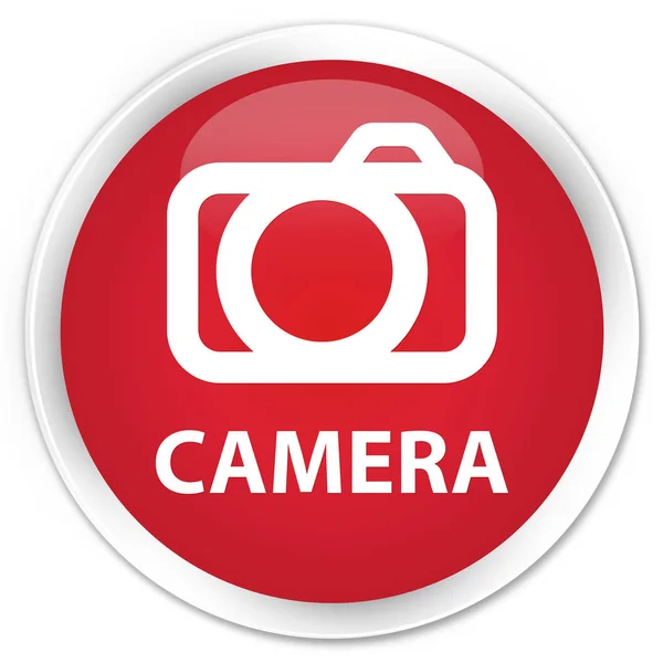 Κάμερα premium κόκκινο στρογγυλό κουμπί — Φωτογραφία Αρχείου