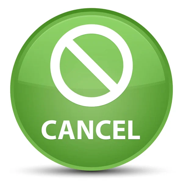 Cancel (prohibition sign icon) special soft green round button — Stock Photo, Image