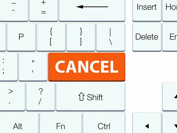 Cancelar botón teclado naranja —  Fotos de Stock