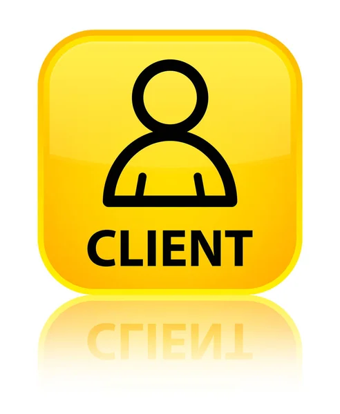 Client (Mitglied-Symbol) spezielle gelbe quadratische Taste — Stockfoto