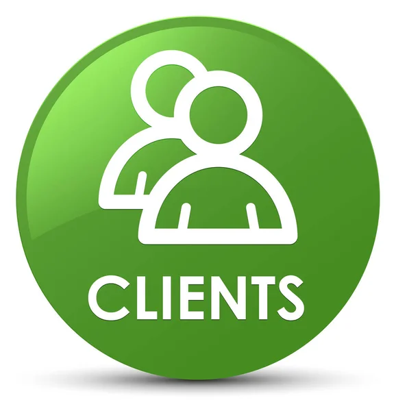 Clients (Gruppensymbol) weicher grüner runder Knopf — Stockfoto