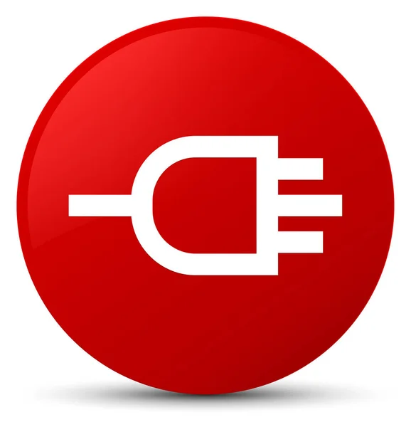 Připojení ikonu červené kulaté tlačítko — Stock fotografie