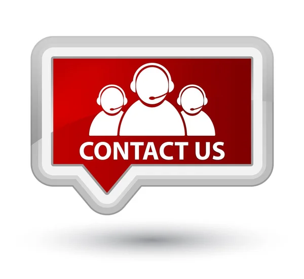 Contact us (customer care team icon) prime red banner button