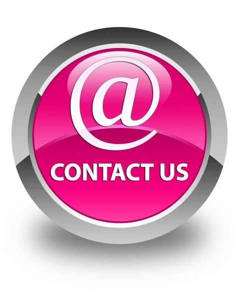 Kontaktieren Sie uns (E-Mail-Adresssymbol) glänzend rosa runde Taste — Stockfoto