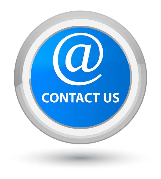 Kontaktieren Sie uns (email address icon) prime cyan blue round button — Stockfoto