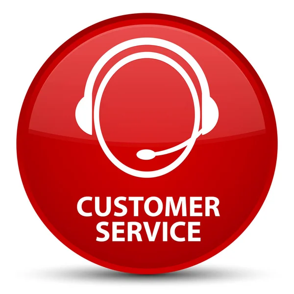 Customer service (pictogram van de zorg van de klant) speciale rode ronde knop — Stockfoto