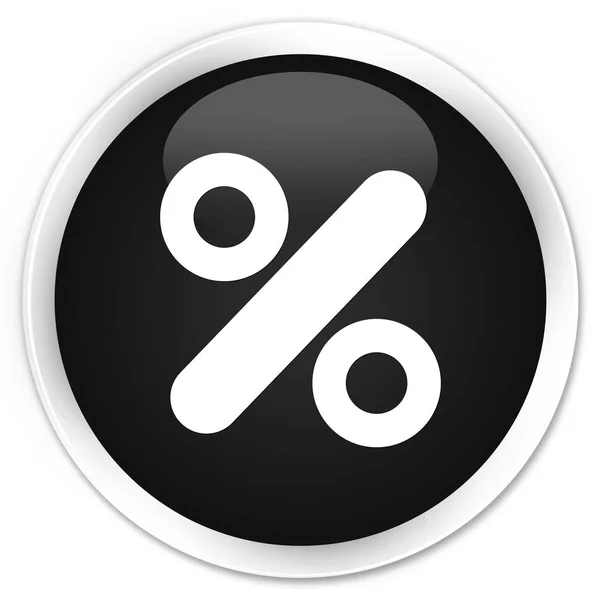 Discount icon premium black round button — Stock Photo, Image