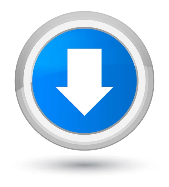 Κατεβάστε το βέλος εικονίδιο προνομιακή κυανό μπλε στρογγυλό κουμπί — Φωτογραφία Αρχείου