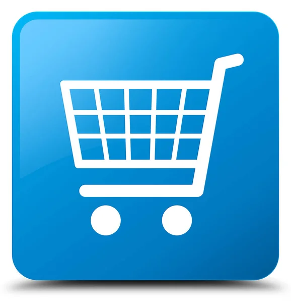 Ecommerce icon cyan blue square button — Stock Photo, Image