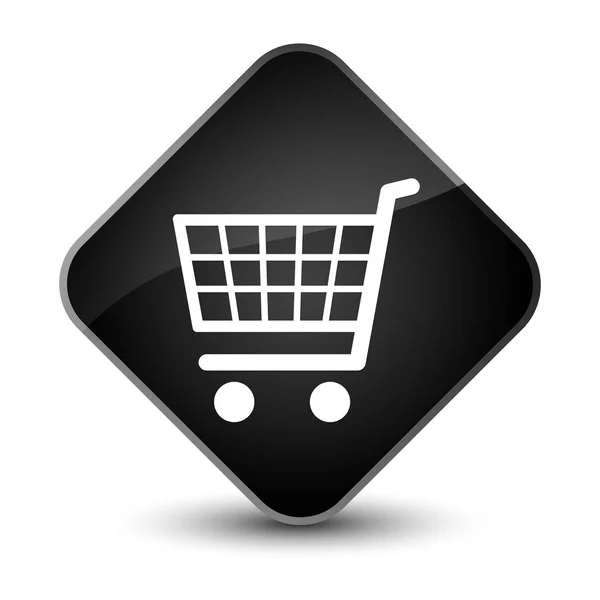 E-commerce ikony przycisku elegancki czarny diament — Zdjęcie stockowe