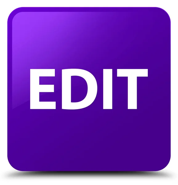 Edit purple square button — Stock Photo, Image