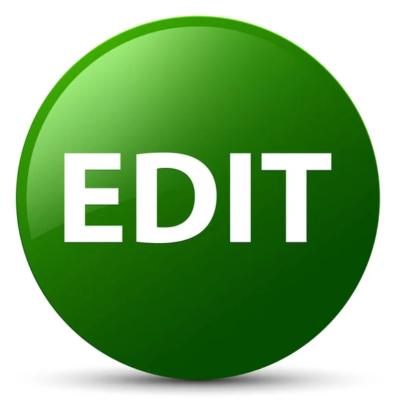 Editar verde botón redondo — Foto de Stock