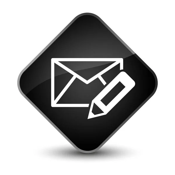 E-posta kutsal kişilerin resmi zarif siyah elmas düğme Düzenle — Stok fotoğraf