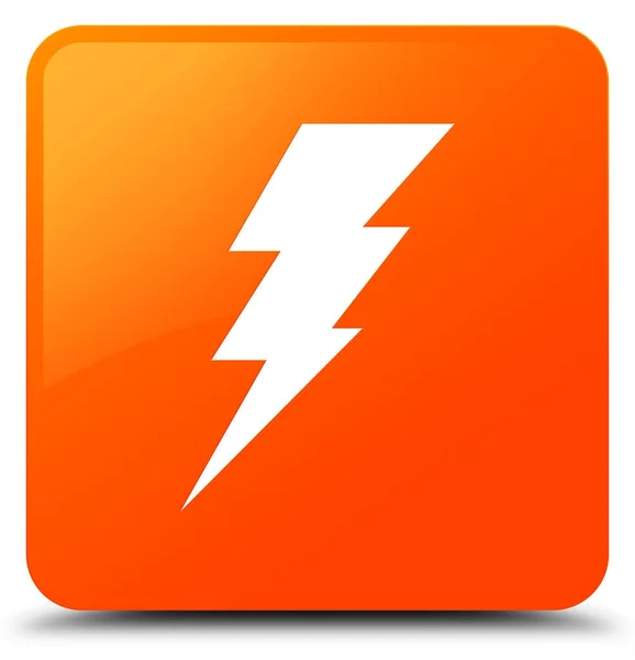 Elektřina ikonu oranžové čtvercové tlačítko — Stock fotografie