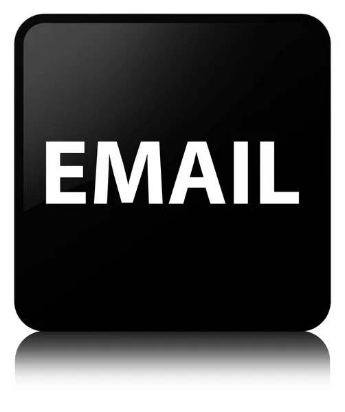 E-mail preto botão quadrado — Fotografia de Stock