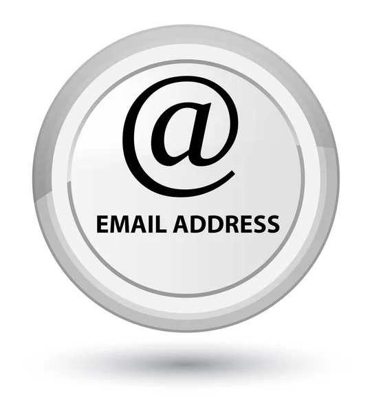 E-mail adres prime biały okrągły przycisk — Zdjęcie stockowe