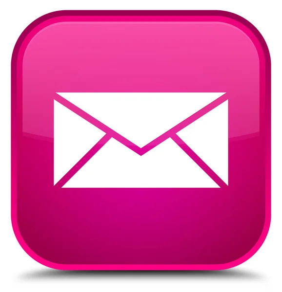 E-Mail-Symbol spezielle rosa quadratische Taste — Stockfoto