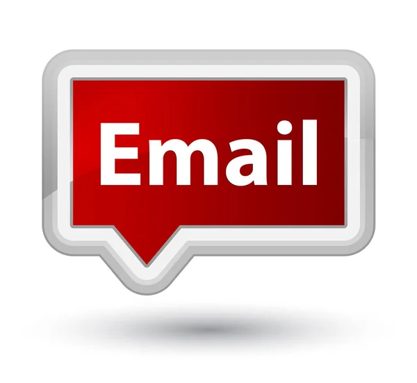 Email prime red banner button — Stock Photo, Image