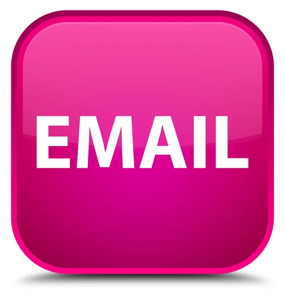 E-mail przycisk specjalny różowy kwadrat — Zdjęcie stockowe