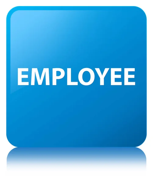 Employee cyan blue square button — Stock Photo, Image