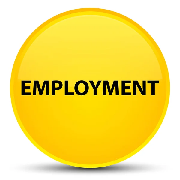 Employment special yellow round button — Stock Photo, Image