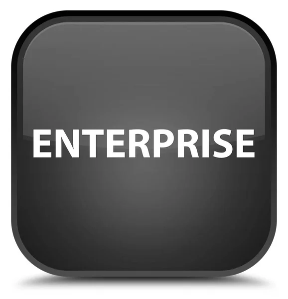 Enterprise speciální černé čtvercové tlačítko — Stock fotografie