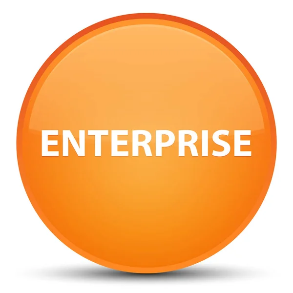 Enterprise speciální oranžové kulaté tlačítko — Stock fotografie