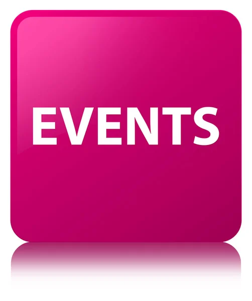Veranstaltungen rosa quadratischer Knopf — Stockfoto