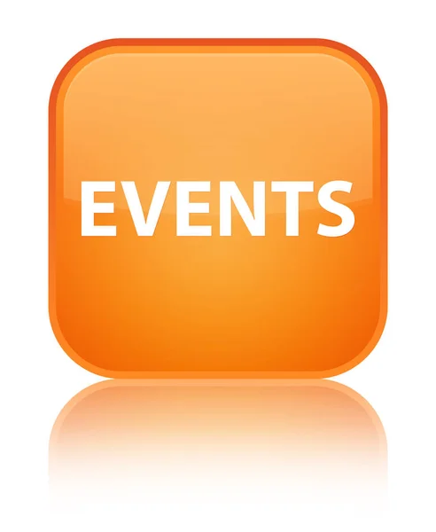 Events special orange square button — Stock Photo, Image