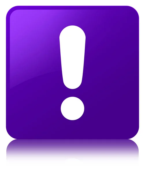 Фиолетовая кнопка восклицательного знака — стоковое фото