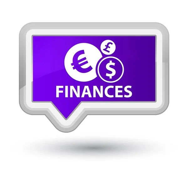 Finanzen (Euro-Zeichen) Prime Purple Banner Taste — Stockfoto