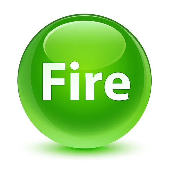 火玻绿色圆形按钮 — 图库照片
