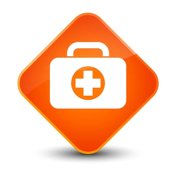 First aid kit bag elegantní oranžové diamond tlačítko — Stock fotografie