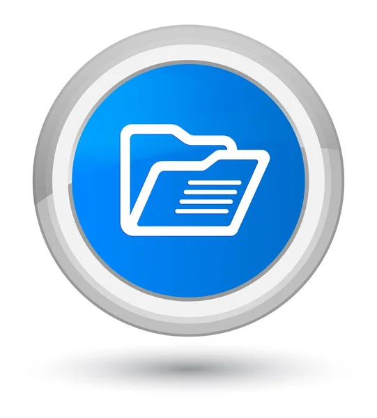 Folder icon prime cyan blue round button — Stock Photo, Image