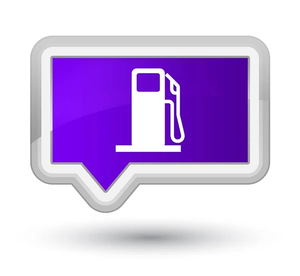 Ícone do distribuidor de combustível botão de banner roxo principal — Fotografia de Stock