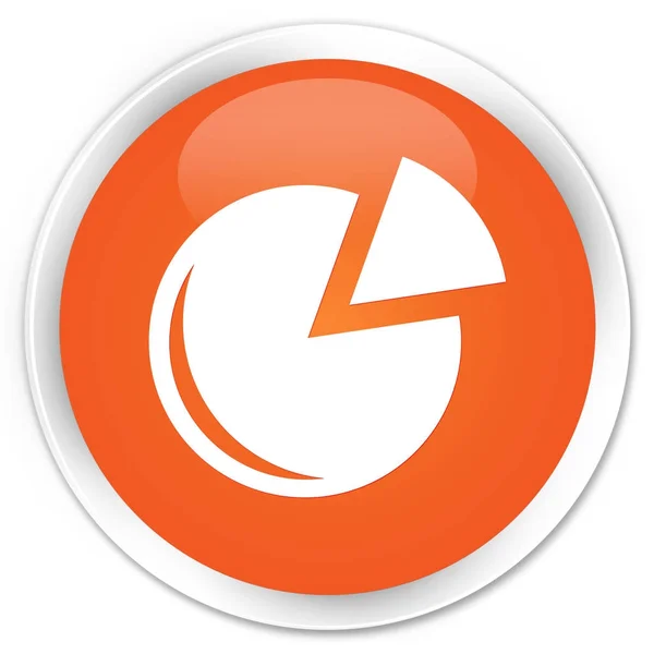 Grafiek pictogram premium oranje ronde knop — Stockfoto