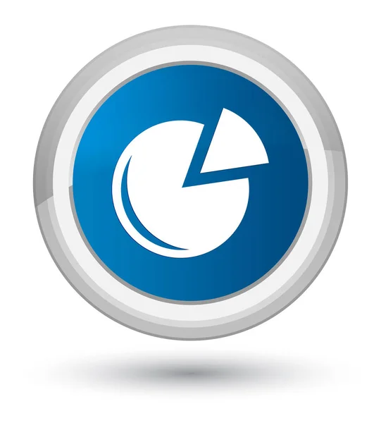Gráfico ícone azul primo botão redondo — Fotografia de Stock