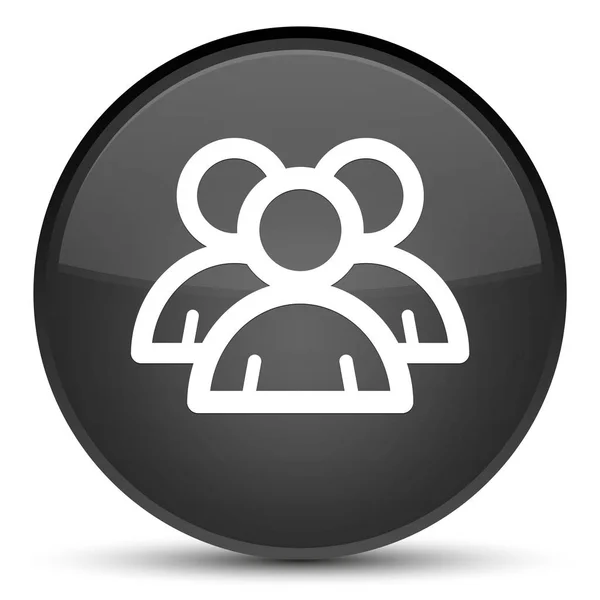 Gruppo icona speciale pulsante rotondo nero — Foto Stock