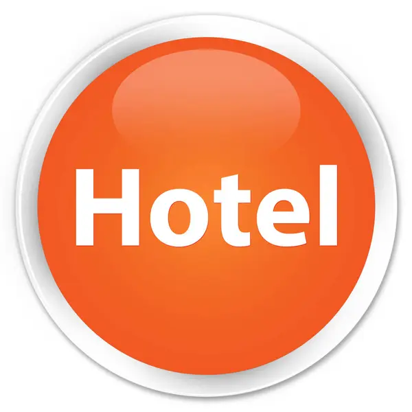 Hotel premium orange runda knappen — Stockfoto