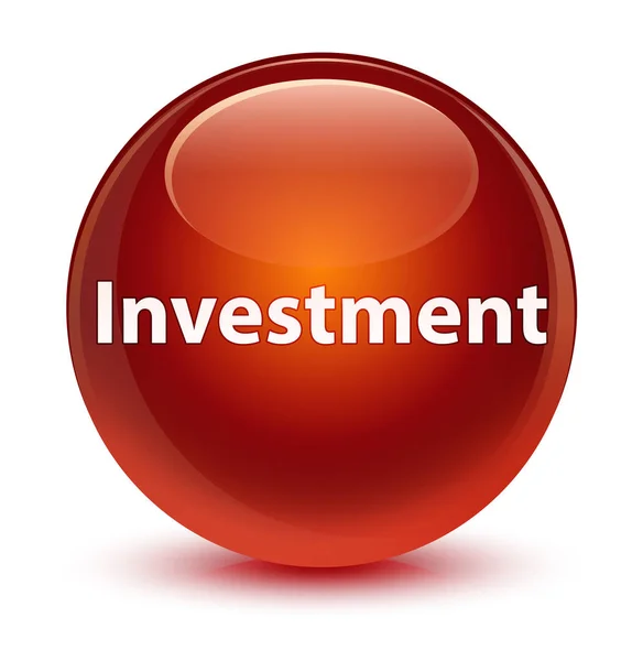 Investeringen glazig bruin ronde knop — Stockfoto
