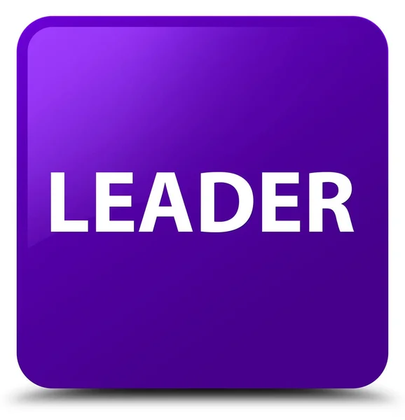 Líder púrpura botón cuadrado — Foto de Stock