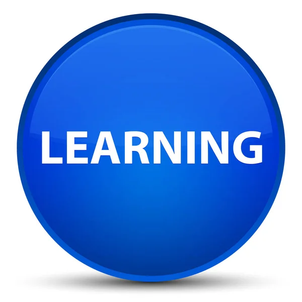 Learning special blue round button — Stock Photo, Image