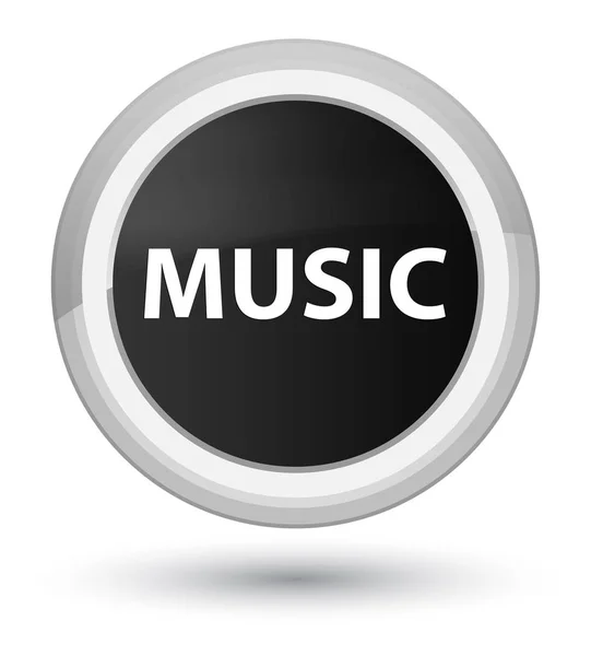 Musique prime bouton rond noir — Photo