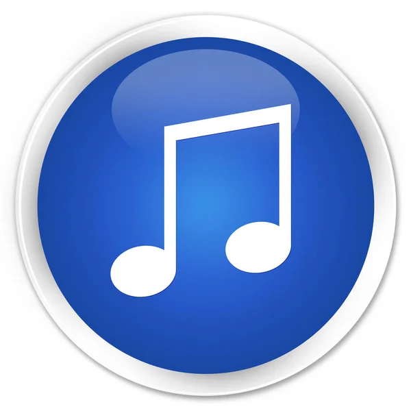 Μουσική εικονίδιο premium μπλε στρογγυλό κουμπί — Φωτογραφία Αρχείου