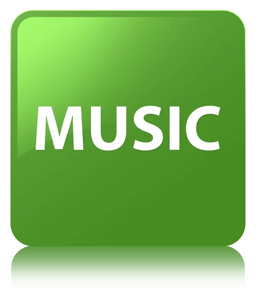 Music soft green square button — Stock Photo, Image