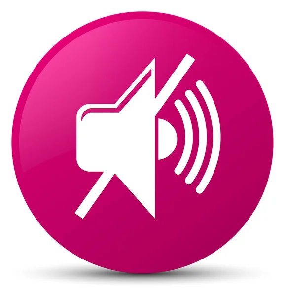 Розовая кнопка значка громкости — стоковое фото