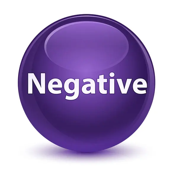 Negativo botón redondo púrpura vidrioso — Foto de Stock