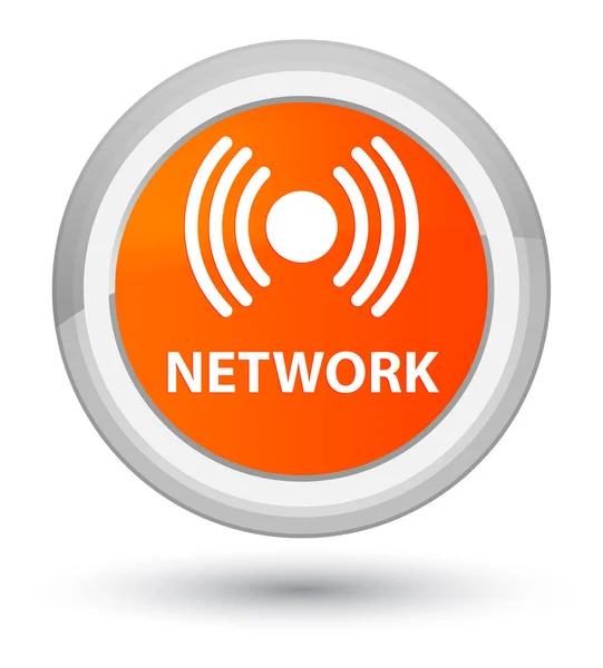 Bouton rond orange prime Network (icône de signal) — Photo